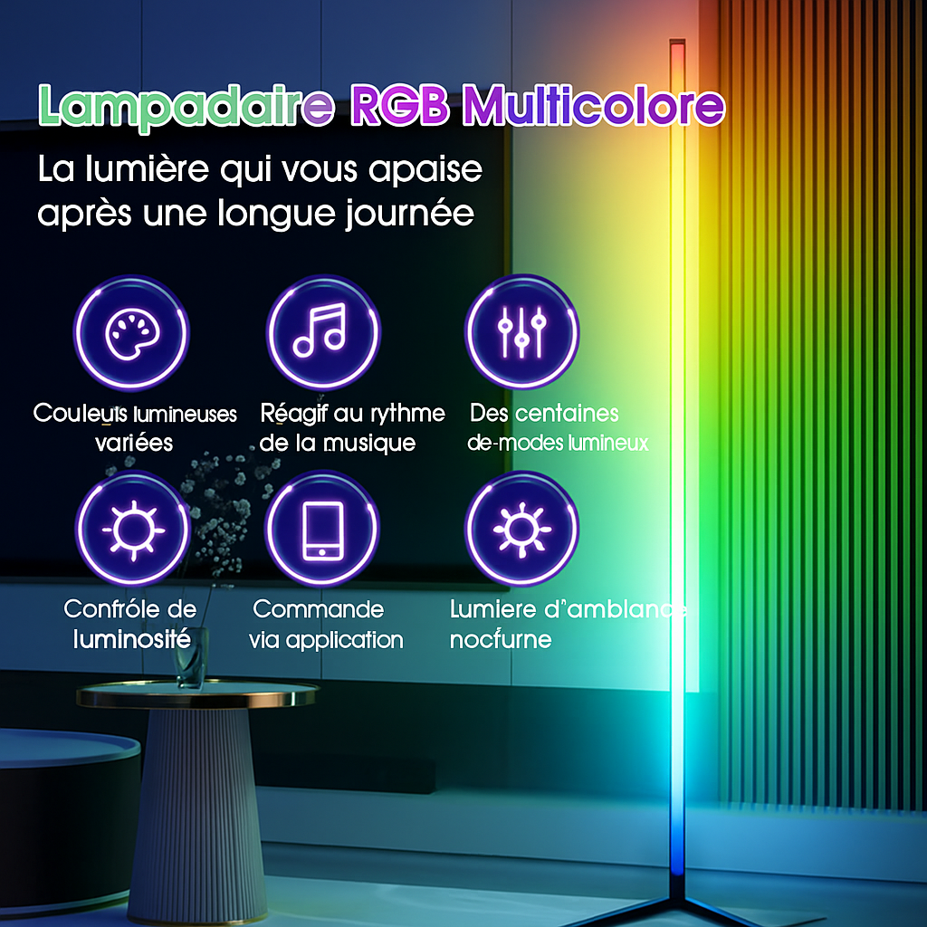 LUMINEMO : Lampadaire LED qui transforme votre maison en cocon relaxant