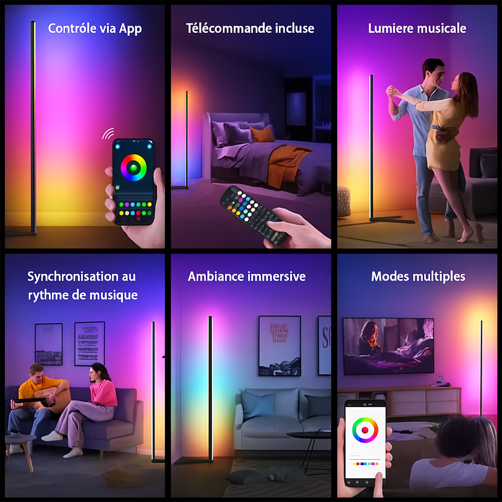 LUMINEMO : Lampadaire LED qui transforme votre maison en cocon relaxant